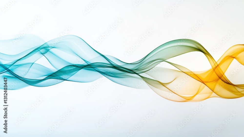 Poster flowing colors in motion abstract art display studio setting modern aesthetic wide angle serenity an