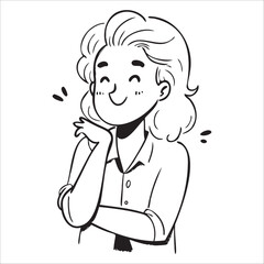 A woman with a smile on her face