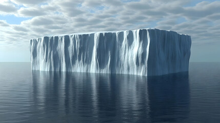 Massive Iceberg in a Calm Ocean