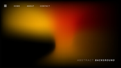 Fototapeta premium Soft abstract background in dark black, yellow, red gradient. Design for landing page, website, banner, flayer, cover, presentation.