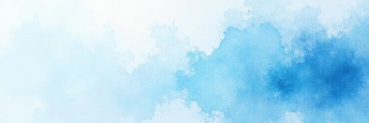 Obraz premium Subtle blue watercolor washes, delicate texture, minimal, watercolor, macro