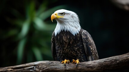 Majestic Bald Eagle Perched on a Branch