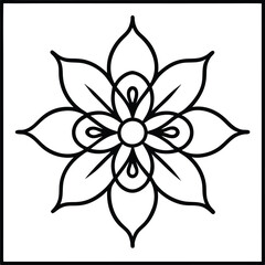 Artistic Abstract Floral Frame Vector