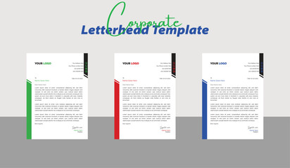 Modern Creative and Clean business-style letterhead bundle of your corporate project design. Set to print with vector & illustration—corporate letterhead bundle.