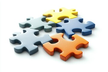 Interlocking puzzle pieces symbolizing the uniqueness and interdependence of family members