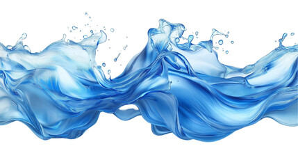 Mesmerizing Blue Liquid Splash: A Dynamic Wave Of Shimmering Fluid In Motion
