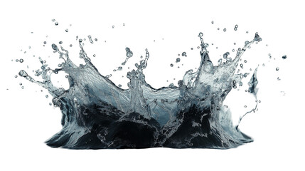 Abstract Chaotic Water Splash: Unpredictable Burst Of Crystal-Clear Liquid