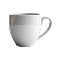 Elegant White Ceramic Coffee Mug Empty Cup Clean Design Mockup for Branding Beverage Vessel