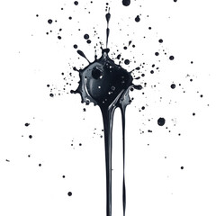 Dramatic Dark Liquid Splash Ink Droplet Explosion Abstract Background Texture