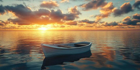 Boat on surface of water