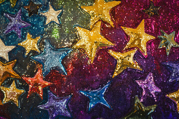 color ful star background