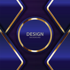 Blue Gold Geometric Design Background (1)