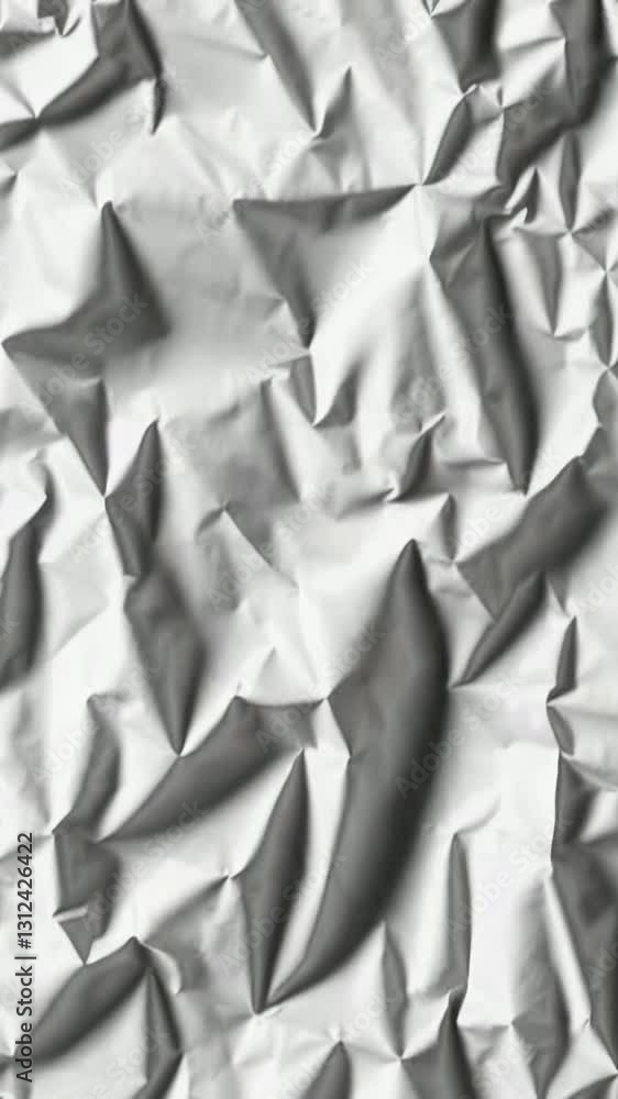 Aufkleber dynamic abstract pattern of crumpled metallic surface with changing light reflections