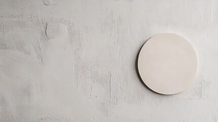 Minimalist textured background with a geometric circle element design