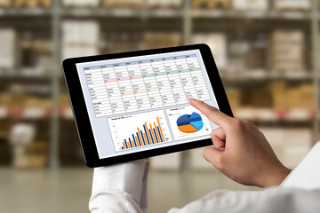 Business data dashboard provide business intelligence analytic for marketing strategy planning snugly with big data set to analyze customer demands and foreseeing business future