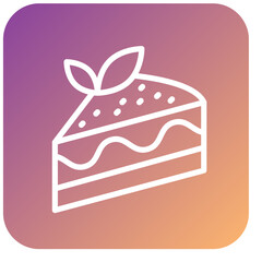 Vector Design Cake Slice Icon Style