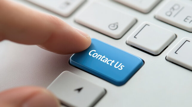 Contact Us Button on Keyboard Online Customer Service and Support
