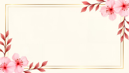 Obraz premium Elegant wedding invitation background with muted cranberry accents, sophistication