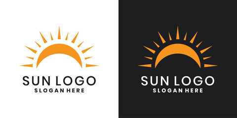 Fototapeta premium Sun logo icon vector design