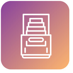 Vector Design File Drawer Icon Style