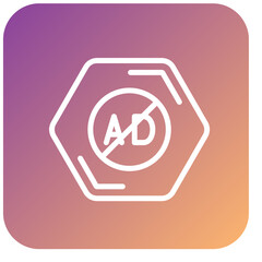 Vector Design AD Blocker Icon Style