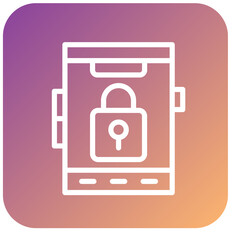 Vector Design Mobile Lock Icon Style