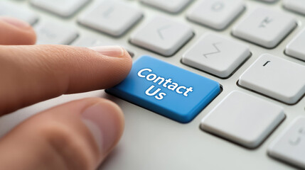 Contact Us Button Online Communication, Digital Interaction, Website Design