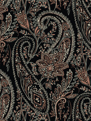 paisley textile pattern design texture,pasley textile pattern design, Magical Traditional Paisleys Seamless Pattern for wallpaper design or fabric textile printing.