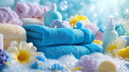Soft Towels and Spa Products for a Relaxing Bath