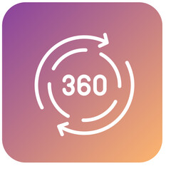 Obraz premium Vector Design 360 Degrees Icon Style
