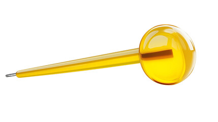 3D realistic pushpin with a sleek and detailed design, isolated on a white background. High-resolution image perfect for presentations, office supplies, and design projects.