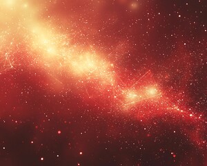 Fototapeta premium Red Nebula Cosmic Dust Cloud
