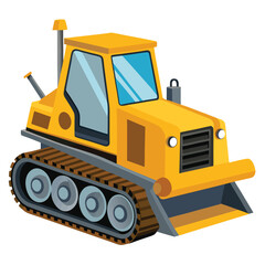 Powerful Yellow Bulldozer Construction Vehicle Heavy Equipment Machine for Demolition and Earthmoving Work