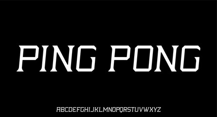 Obraz premium ping pong. futuristic modern geometric font 