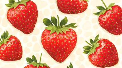 Strawberries pattern on background use for fruit print, textile, wallpaper, packaging, or food industry