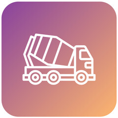 Vector Design Concrete Mixer Truck Icon Style