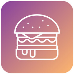 Vector Design Cheese Burger Icon Style