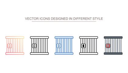 Fototapeta premium Prison icon design with white background stock illustration
