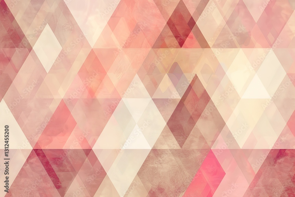 Poster abstract geometric triangular pattern with warm earthy tones
