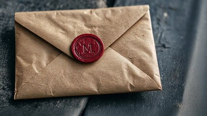 Mysterious Sealed Letter with Red Wax Stamp - Powered by Adobe
