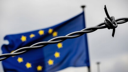 European Union Under Restrictions – Freedom and Border Control Concept