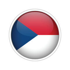 Fototapeta premium Czech Flag Sphere Vector