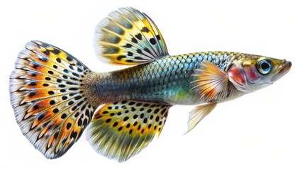Fototapeta premium Guppy fish isolated on white background