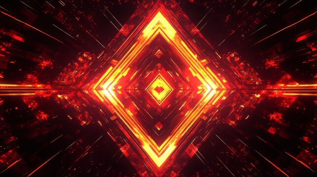 abstract glowing patterns with vibrant red and yellow tones, high resolution, futuristic and sleek design, artistic and clean, smooth and dynamic layout
