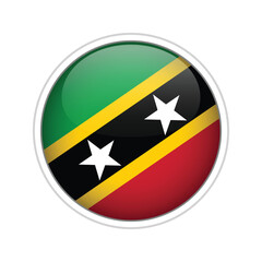 Saint Kitts and Nevis as round glossy icon