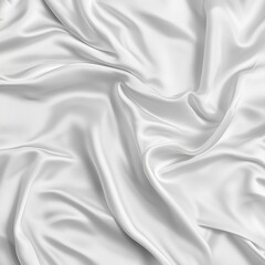 Obraz premium Smooth white silk fabric with elegant folds and texture