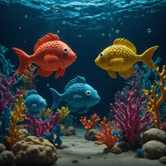 Obraz premium A Colorful Journey Under the Sea