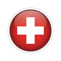 Obraz premium Switzerland Flag Sphere Vector