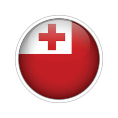Tonga as round glossy icon