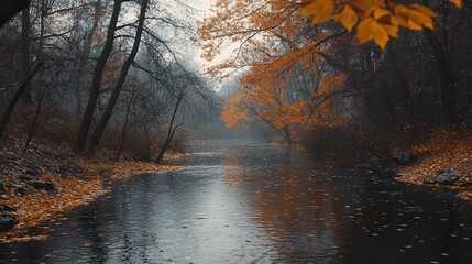 Obraz premium Autumn equinox. International Day of Action for river